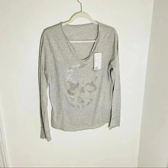 NWT Zadig & Voltaire Tunisien Camo Strass Skull Henley - Picture 8 of 8
